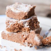 Low Carb Brownie Cake With Cinnamon Candy Crunch Topping Recipe
