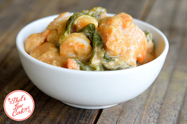 Low Carb (Keto) Shrimp Bok Choy with Peanut Sauce Recipe