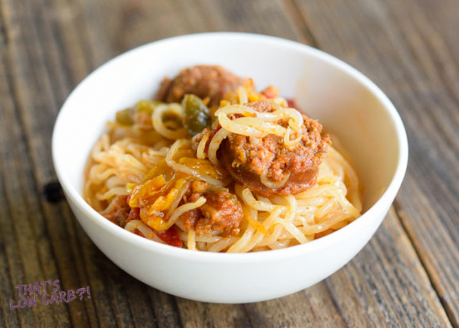 Low Carb Mexican Chorizo Pasta Recipe