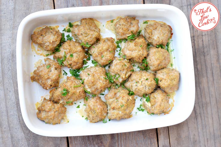 Low Carb Meatballs For Spaghetti Recipe In Dish