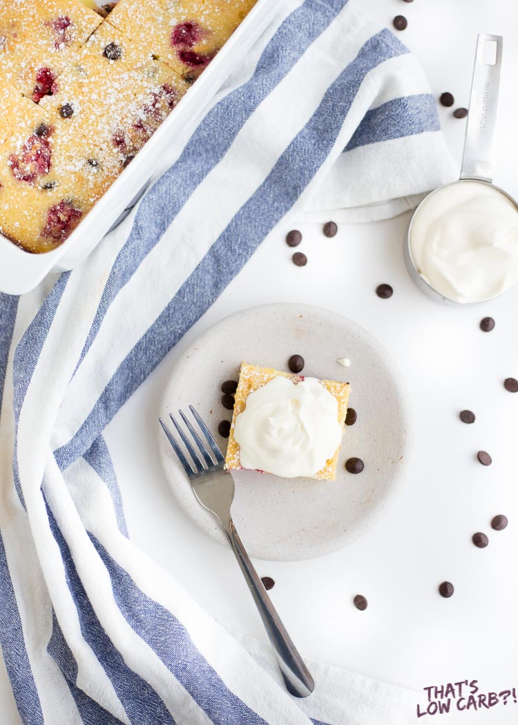 Low Carb Raspberry Chocolate Sponge Cake