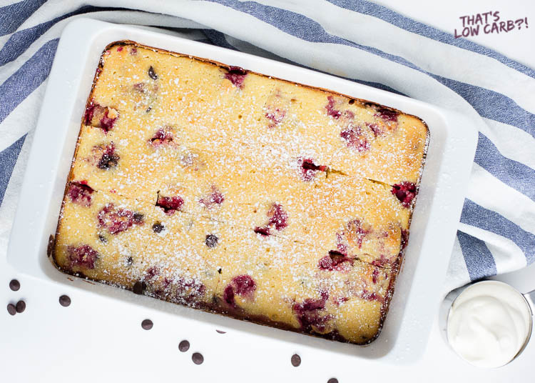 Low Carb Raspberry Chocolate Sponge Cake