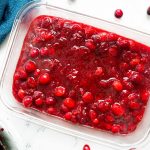 Cranberry sauce in serving dish